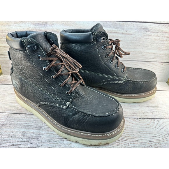Timberland PRO Gridworks 6" Work Boots Mens Size 10W Black Soft Toe Waterproof - Picture 1 of 11